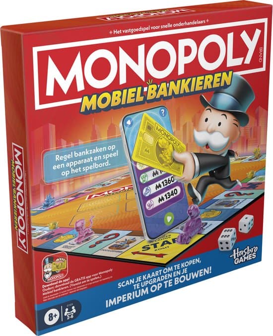 Doos van Monopoly Mobiel Bankieren