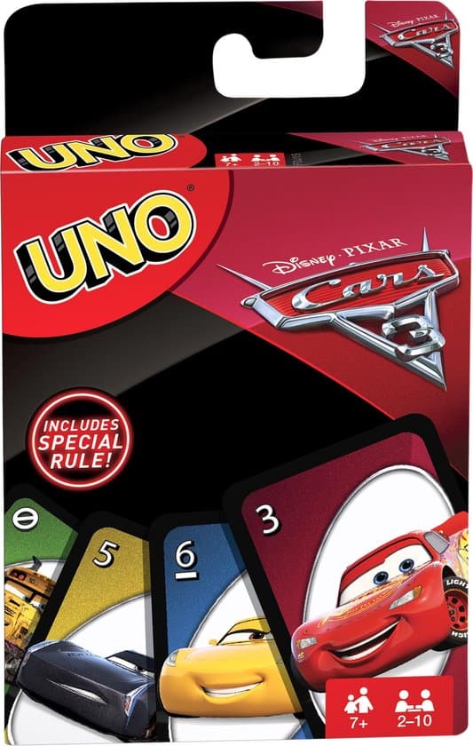 Doos van UNO Cars 3