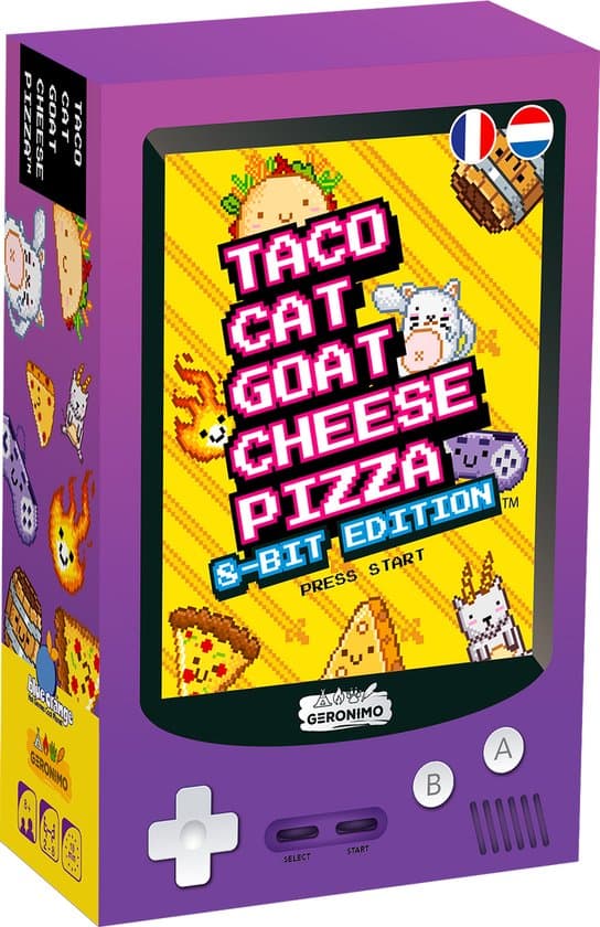 Doos van Taco Cat Goat Cheese Pizza: 8-bit