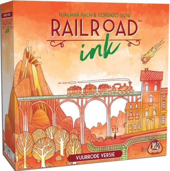 Doos van Railroad Ink (Vuurrode versie)