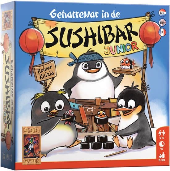 Doos van Geharrewar in de Sushibar Junior