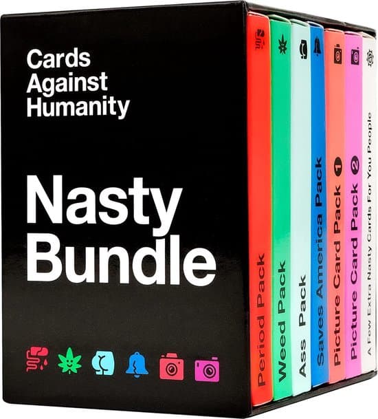 Doos van Cards Against Humanity: Nasty Bundle (uitbreiding)