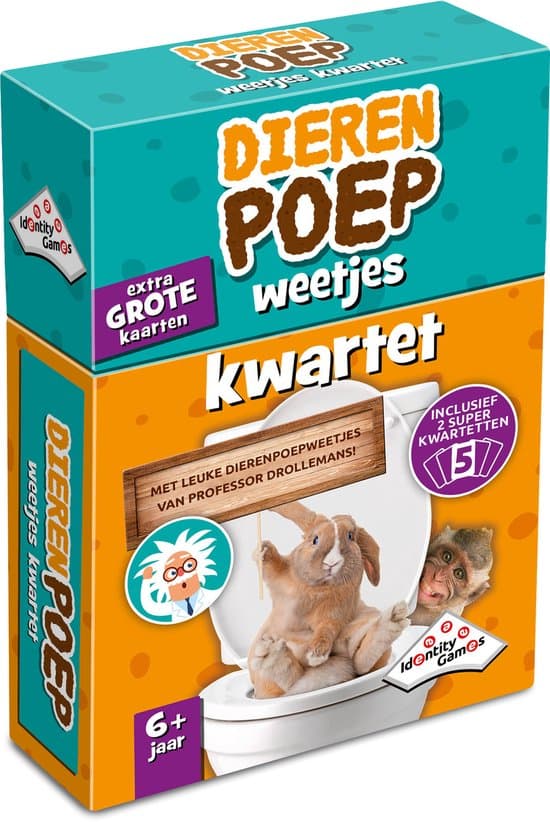Doos van Dierenpoep Weetjes Kwartet