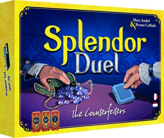 Doos van Splendor Duel: uitbreiding met smokkelkaarten