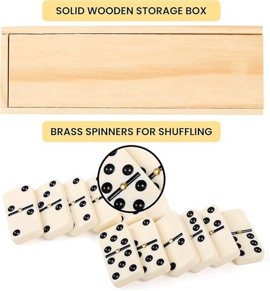 Doos van Domino set in Houten Kist